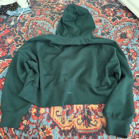 Abercrombie cropped hoodie dark green — YPB - Picture 4 of 4